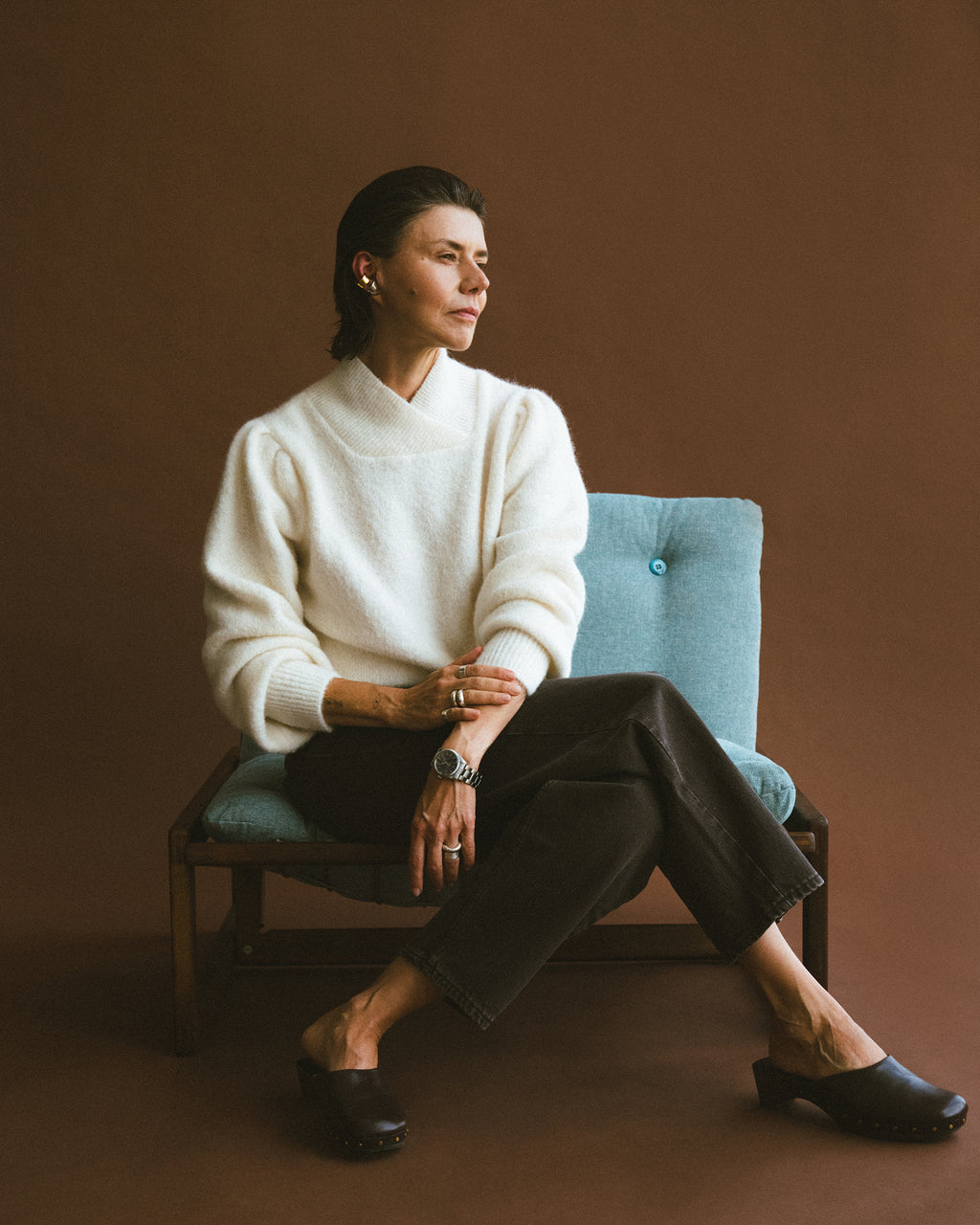 LUNAIRE WOOLEN SWEATER ECRU