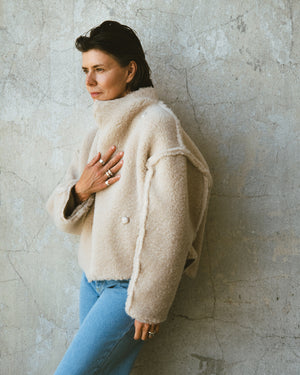 TEO WOOLEN JACKET BEIGE