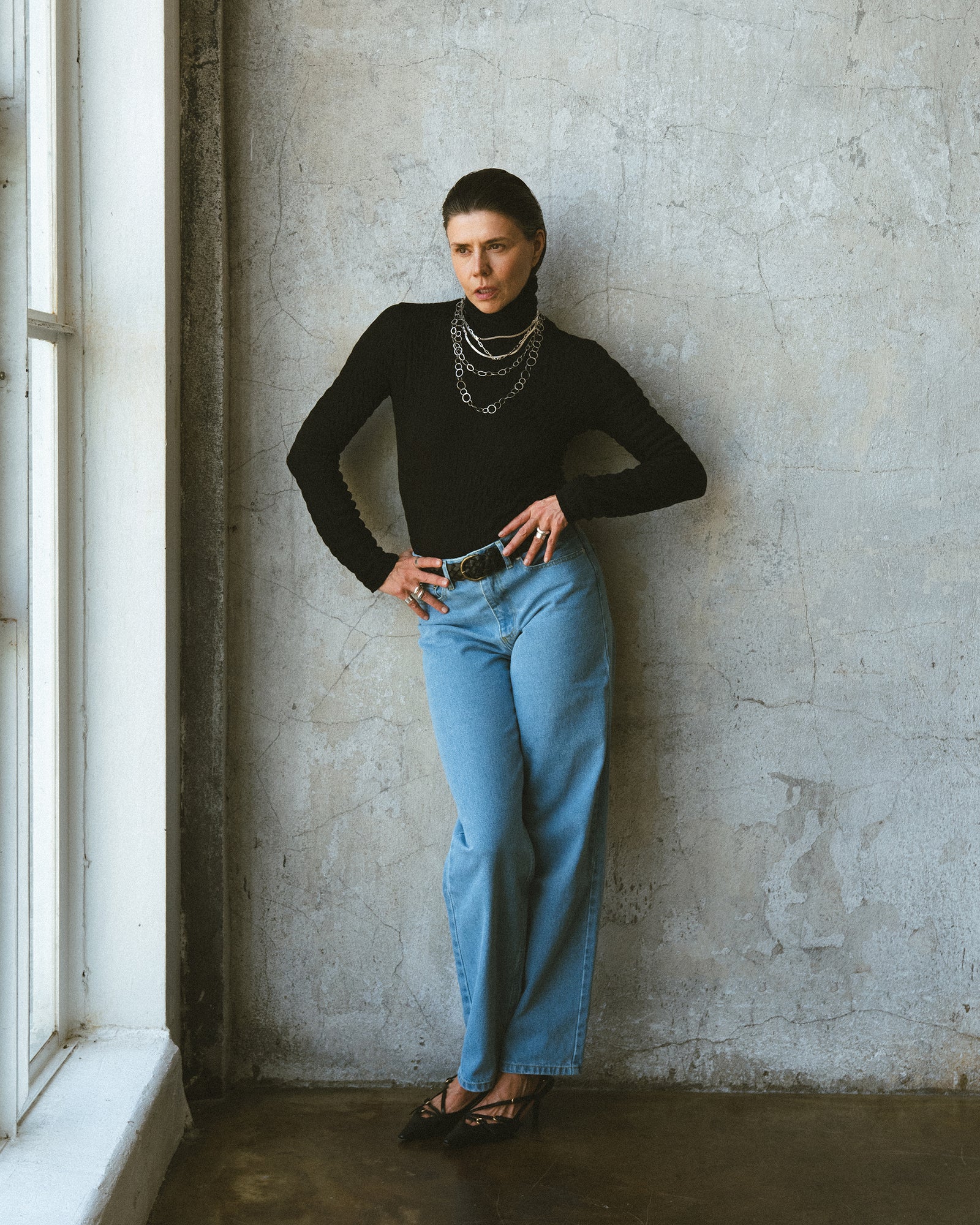 LONGSLEEVE WAFFLE BLACK