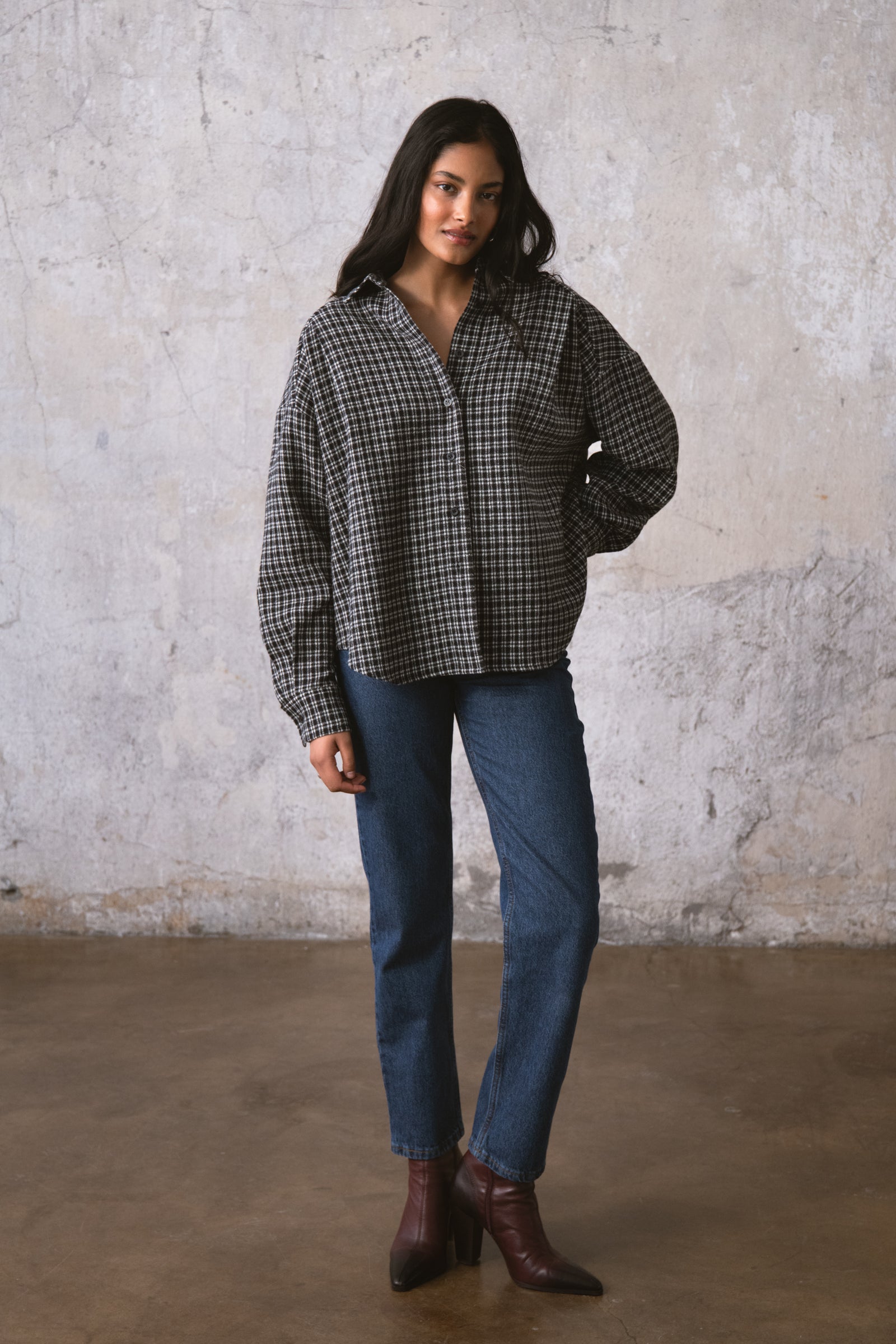 KOSZULA WEŁNIANA ROSEMARY BLACK