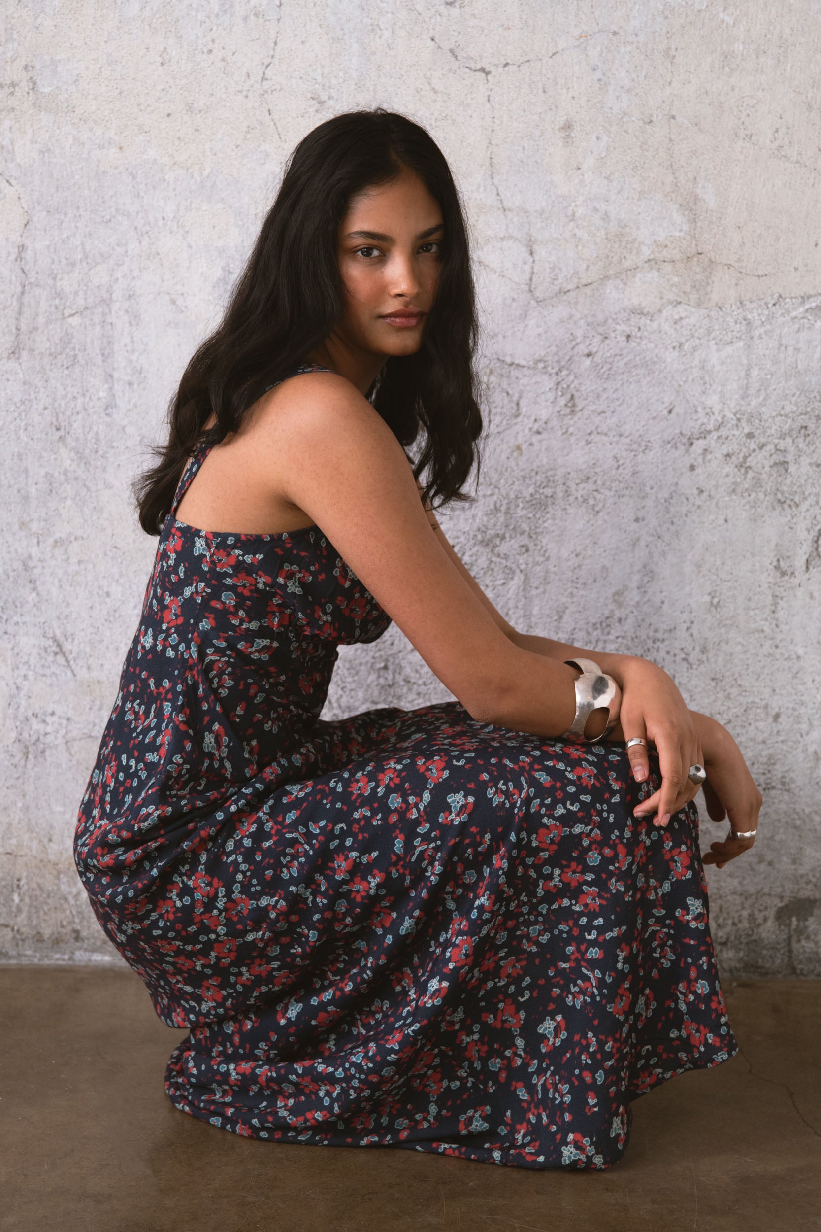 fig maxi dress Ribbed Knit Maxi Dress