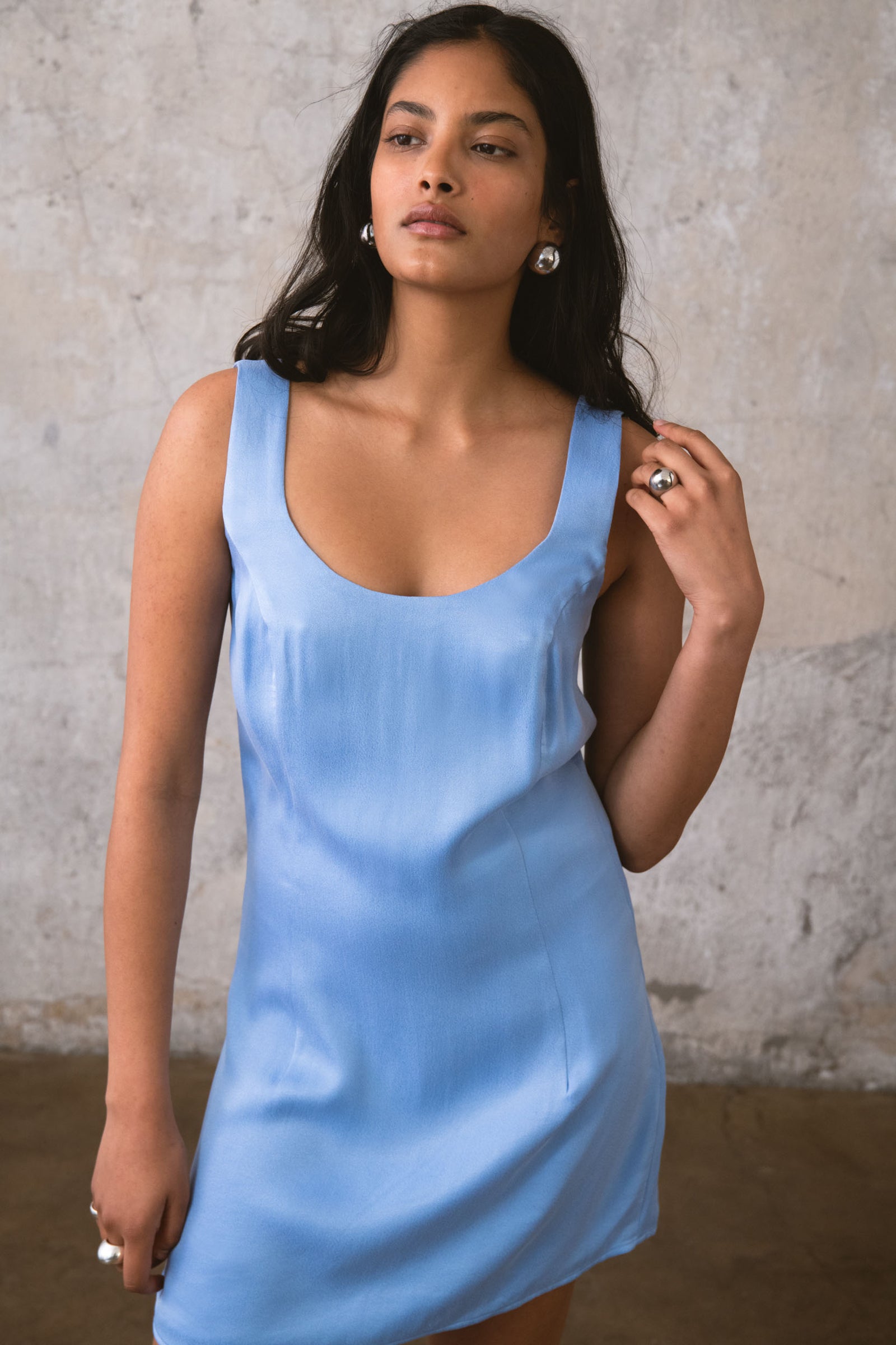 ROBE MINI AARON BLEUE