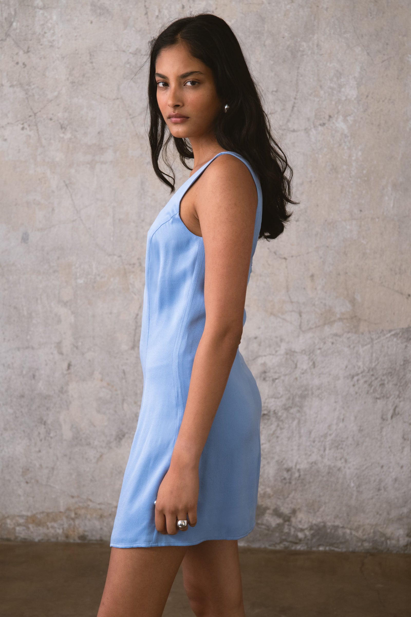 ROBE MINI AARON BLEUE