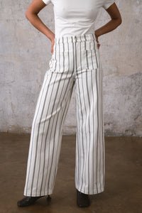 JEANS CHESS WIDE BLANC