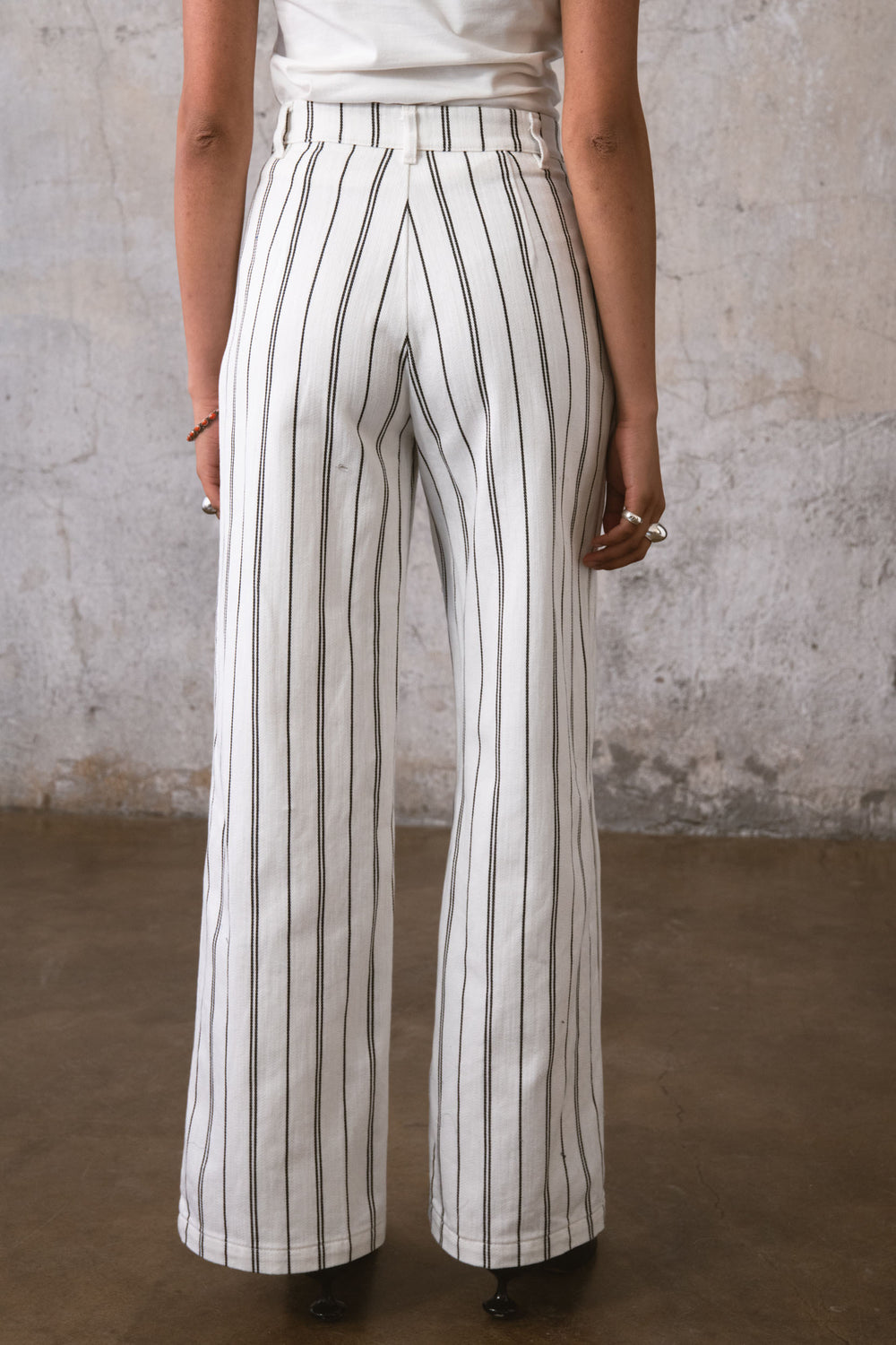 JEANS CHESS WIDE BLANC