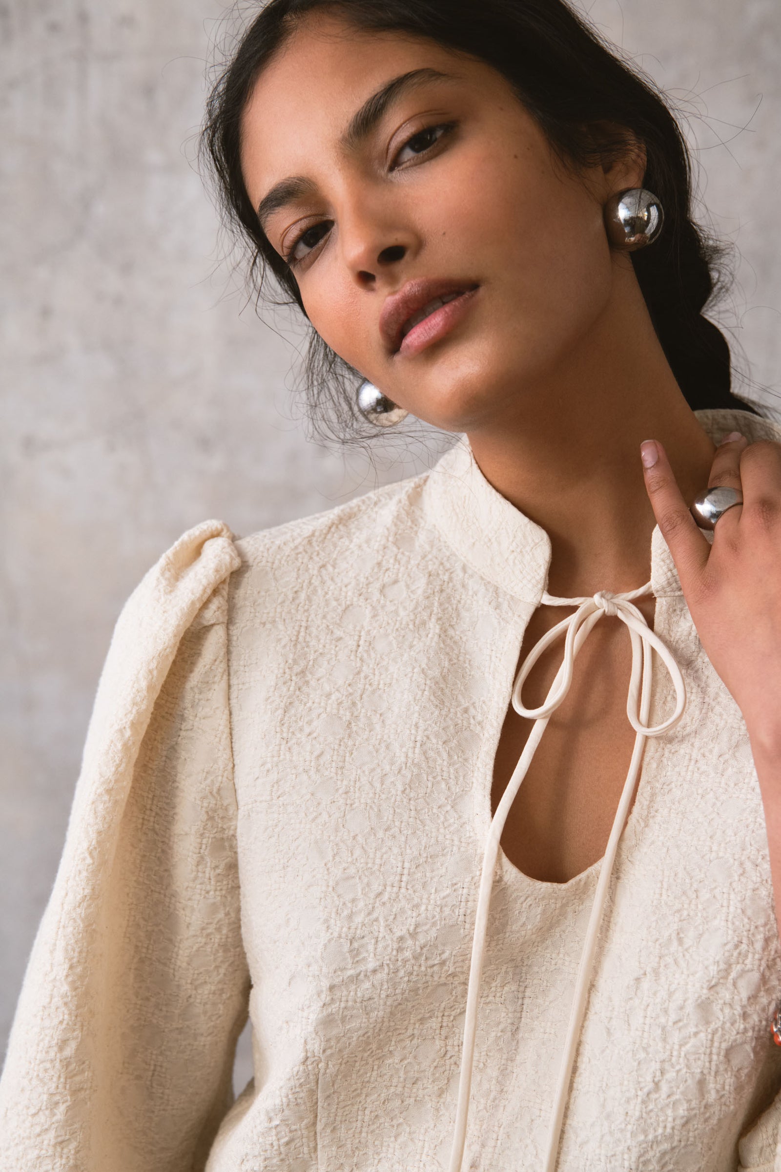 ROBE MINI SIMONE ÉCRU