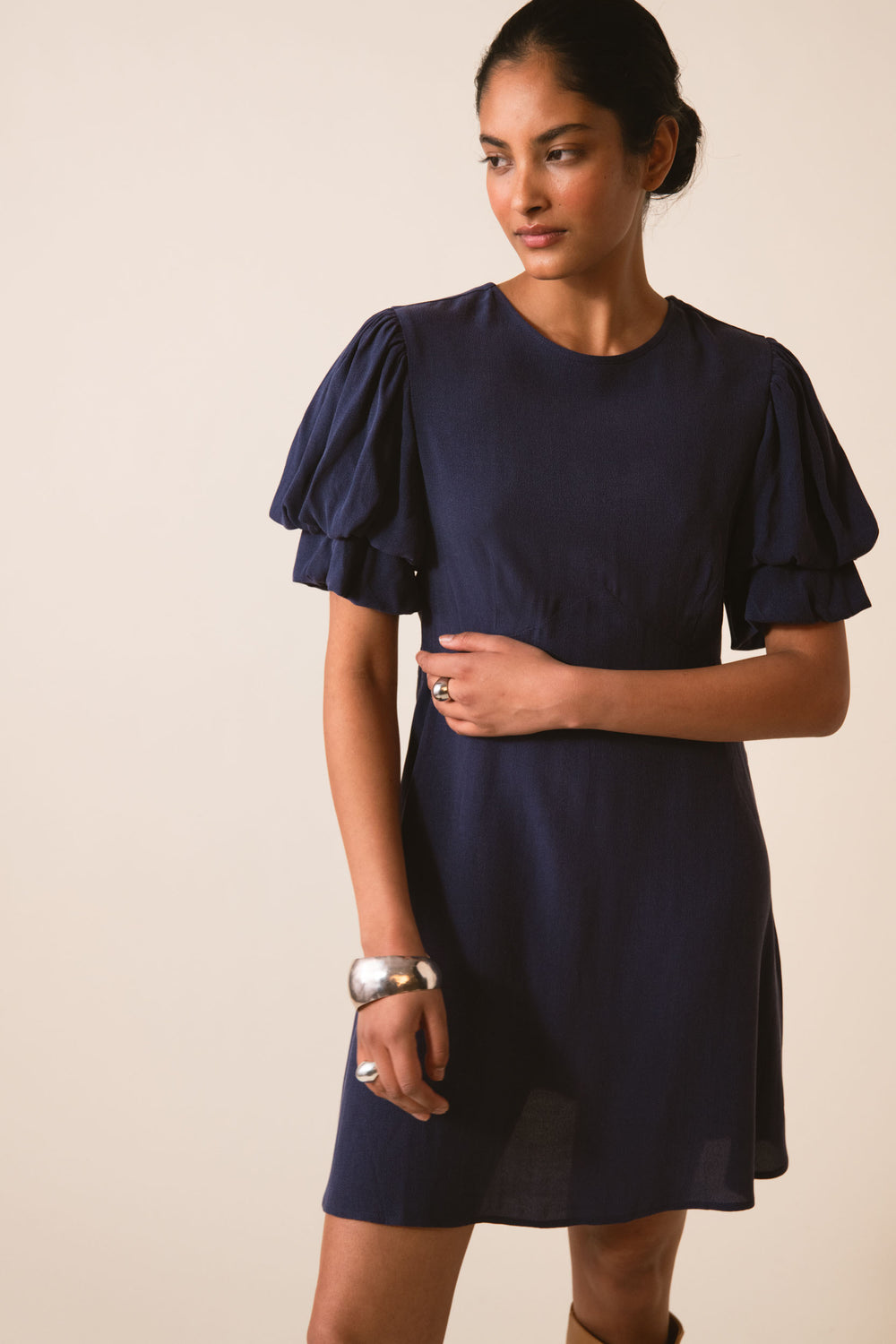 ROBE MINI HEARTS NAVY