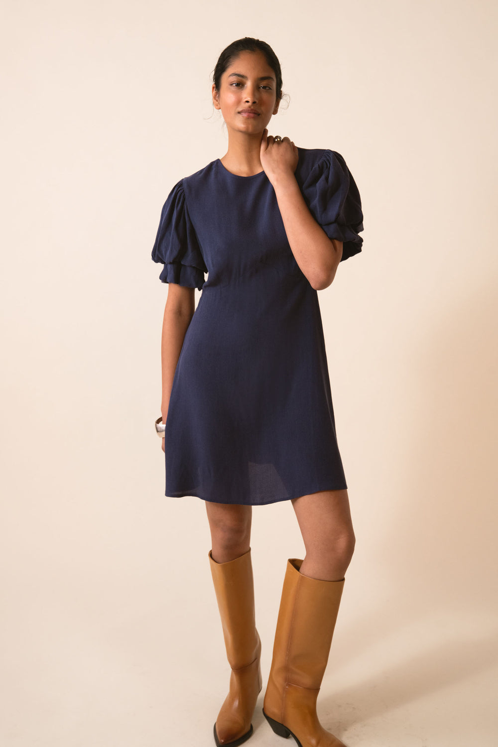 ROBE MINI HEARTS NAVY