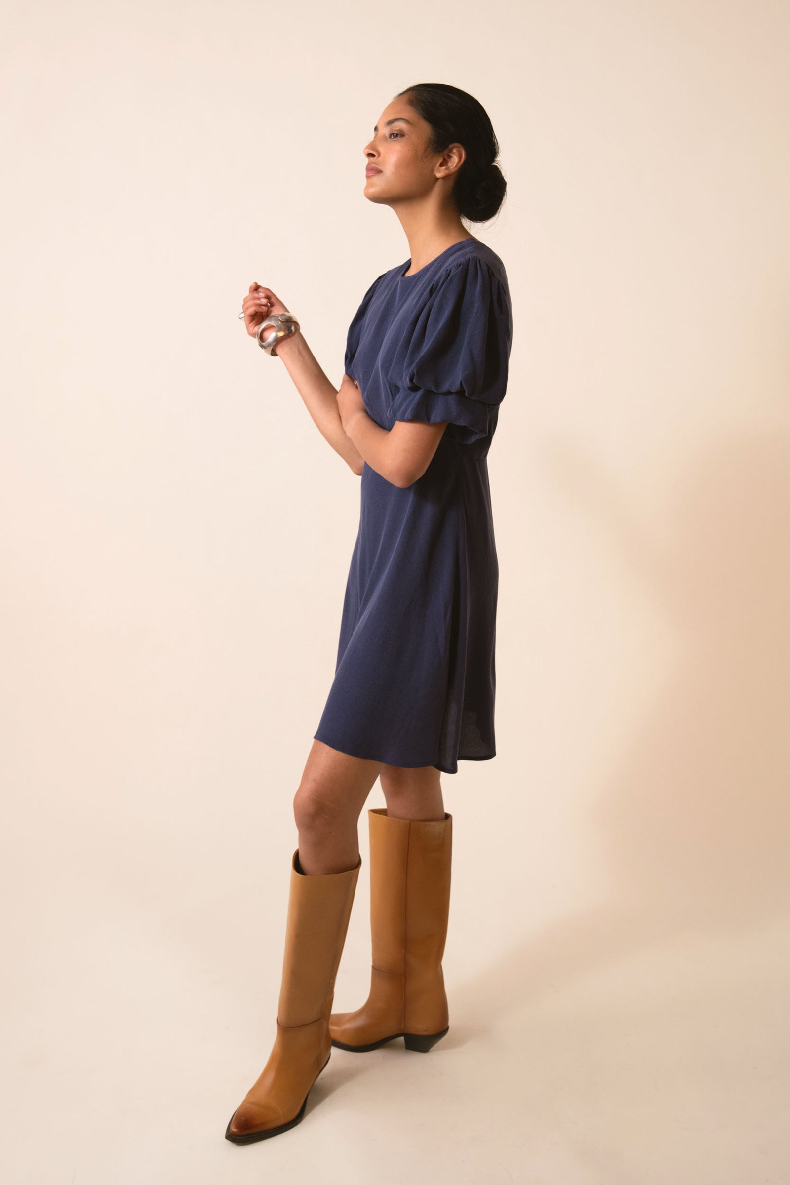 ROBE MINI HEARTS NAVY