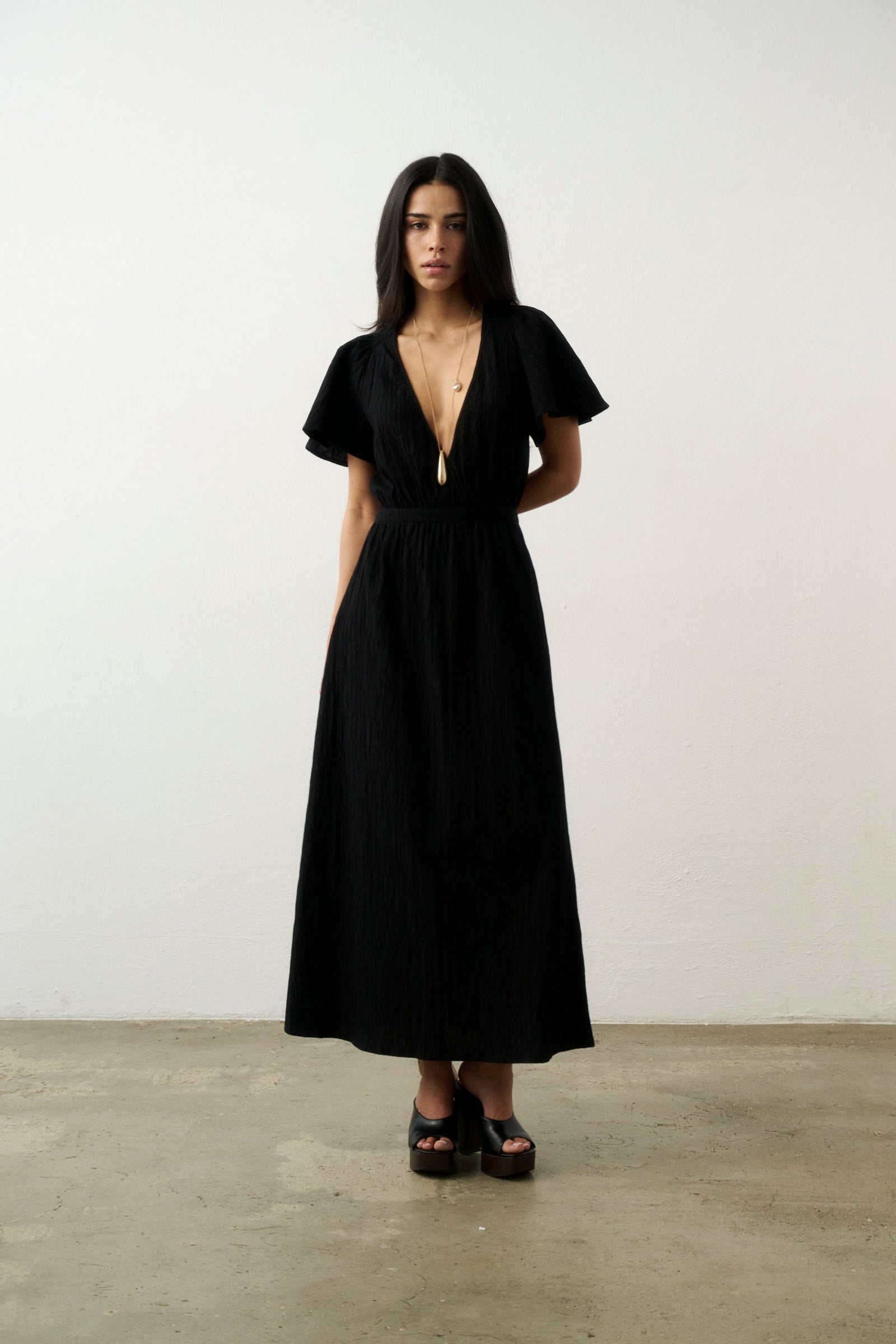 CHIME MAXI KLEID SCHWARZ