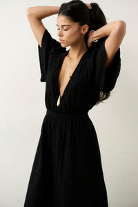 CHIME MAXI KLEID SCHWARZ