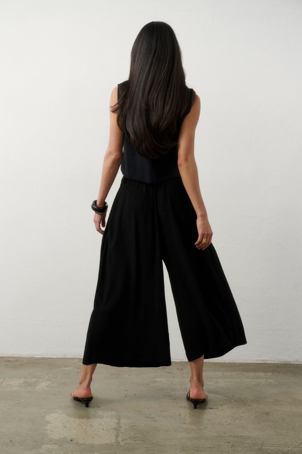 SPODNIE PALAZZO BLACK