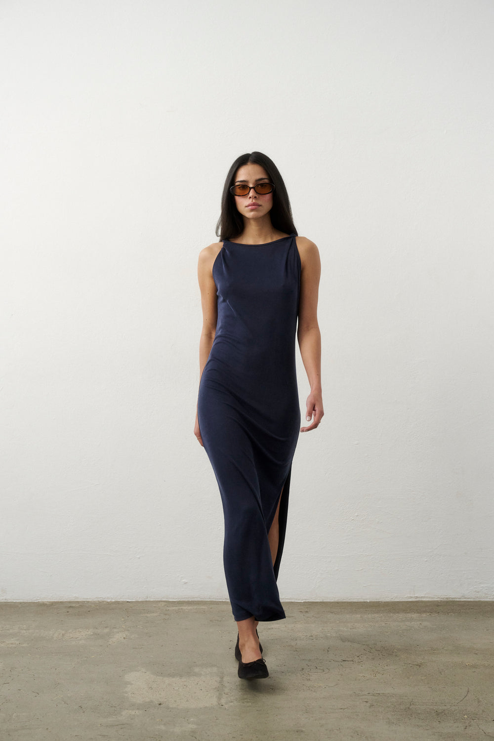 SUKIENKA MAXI V-NIGHT NAVY