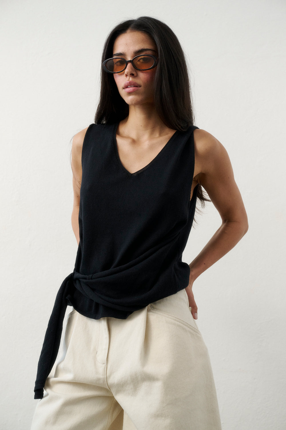 TOP DZIANINOWY ANSE BLACK