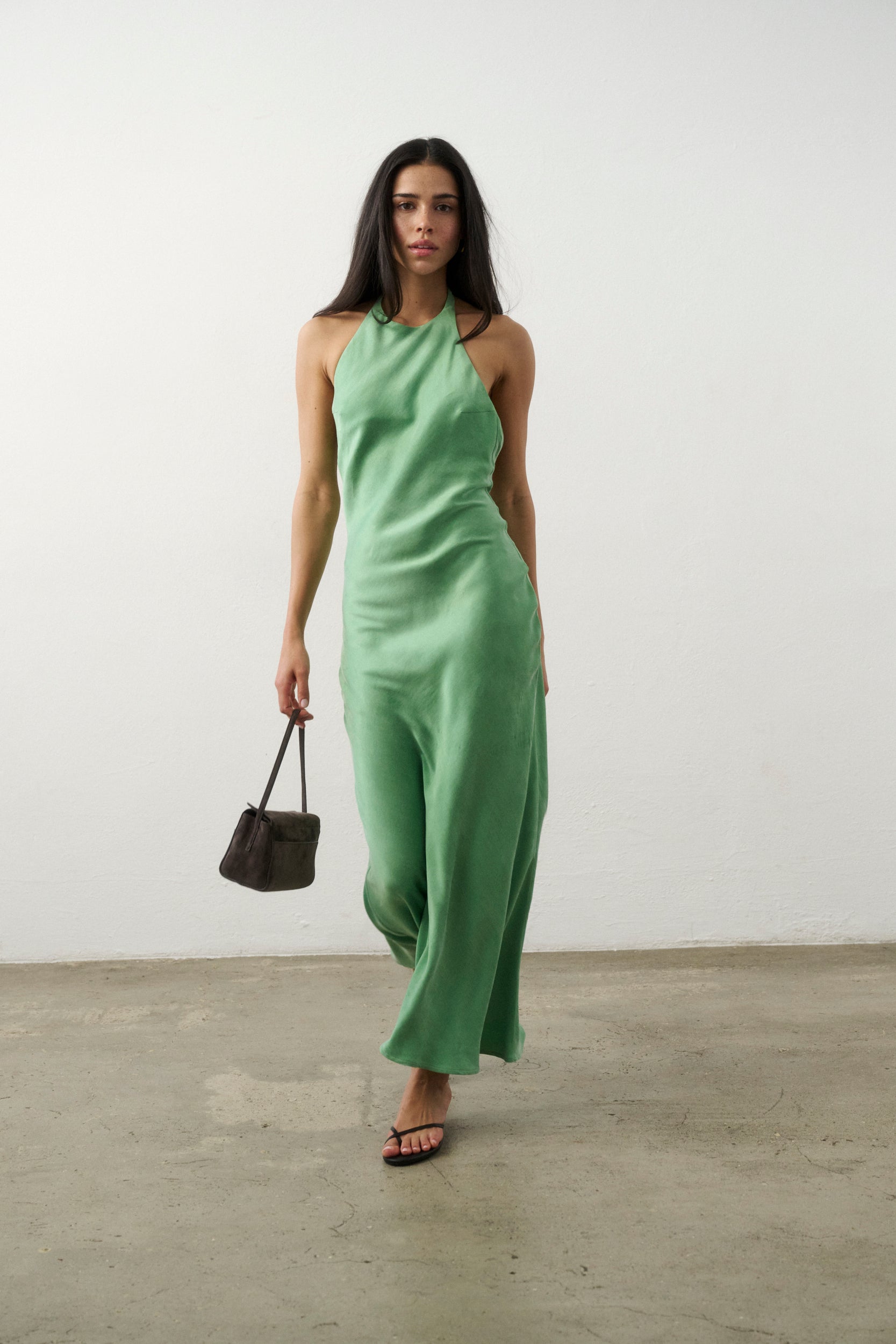 BARDOT DRESS GREEN BARDOT DRESS GREEN