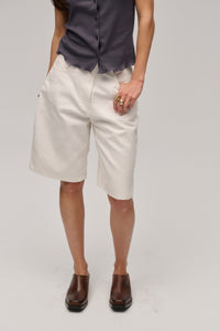 JUST WIDE JEANS SHORTS WEISS