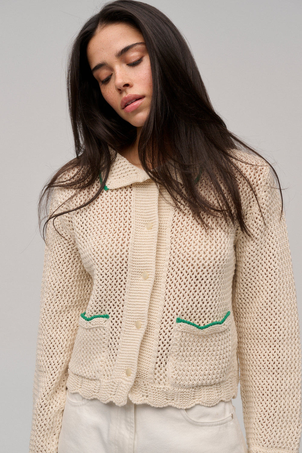 REA CARDIGAN ECRU