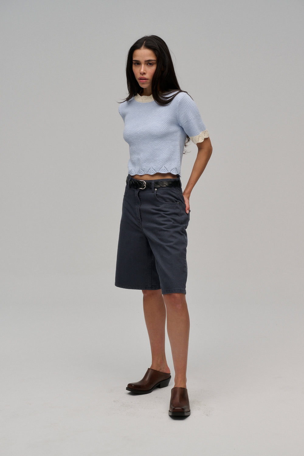 MILKY KNITTED TOP BLUE