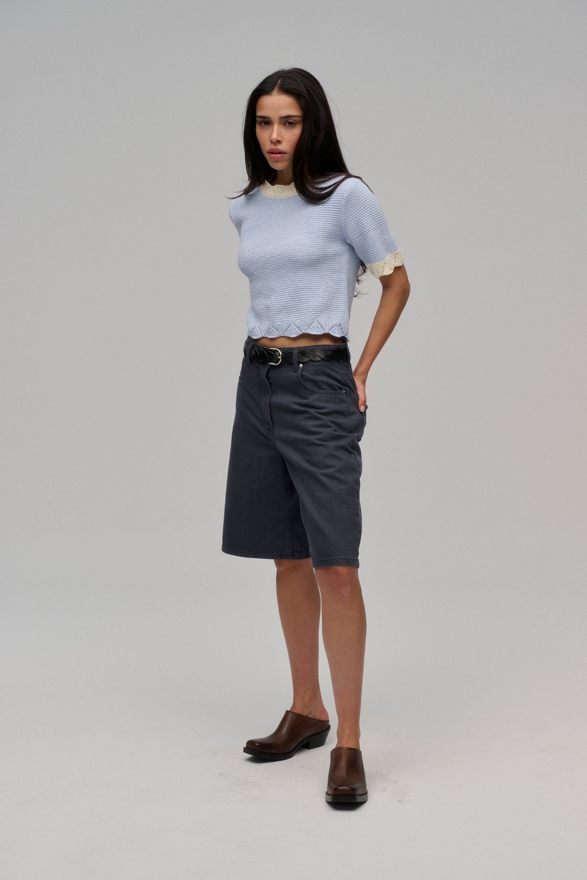 MILKY KNITTED TOP BLUE