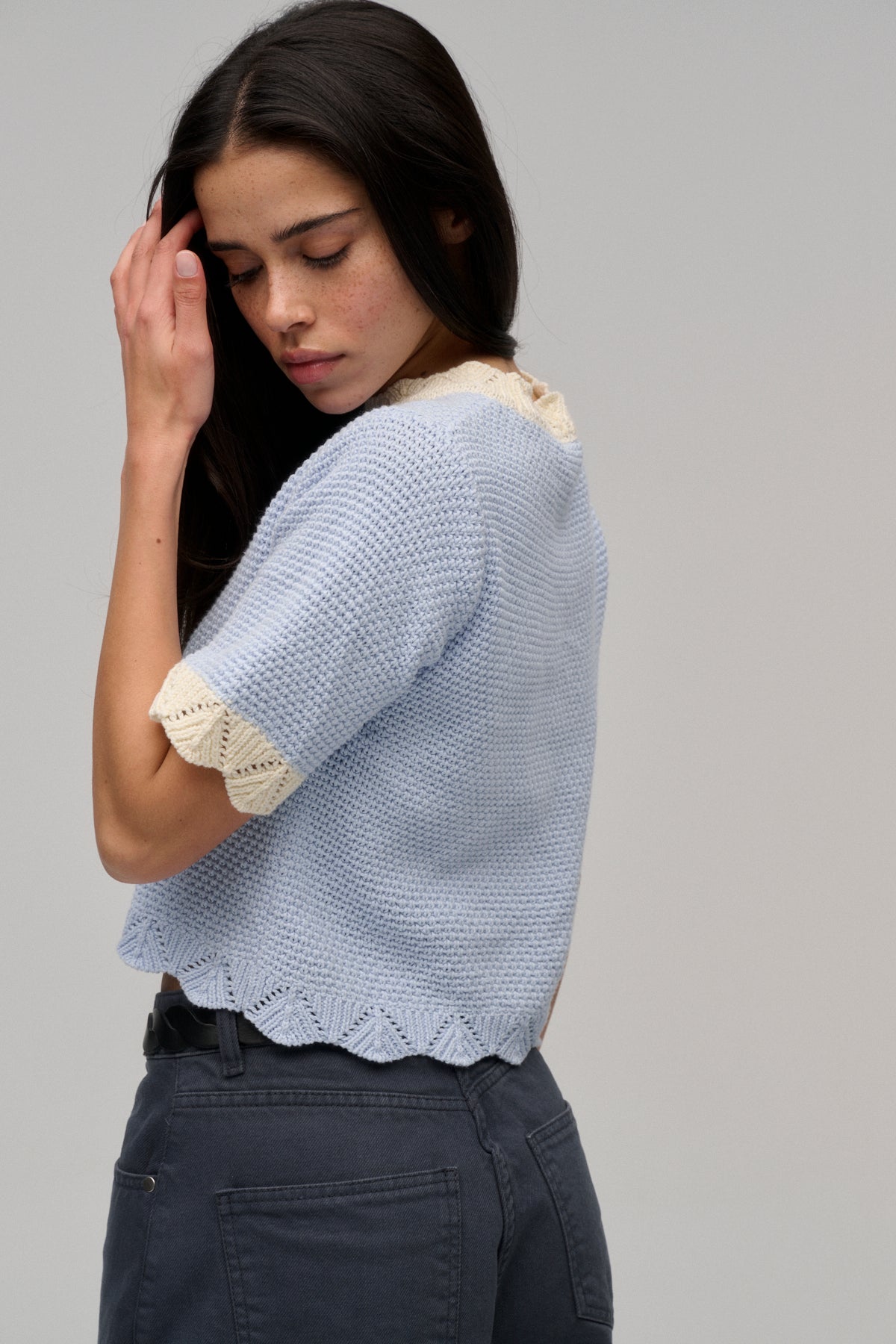 MILKY KNITTED TOP BLUE