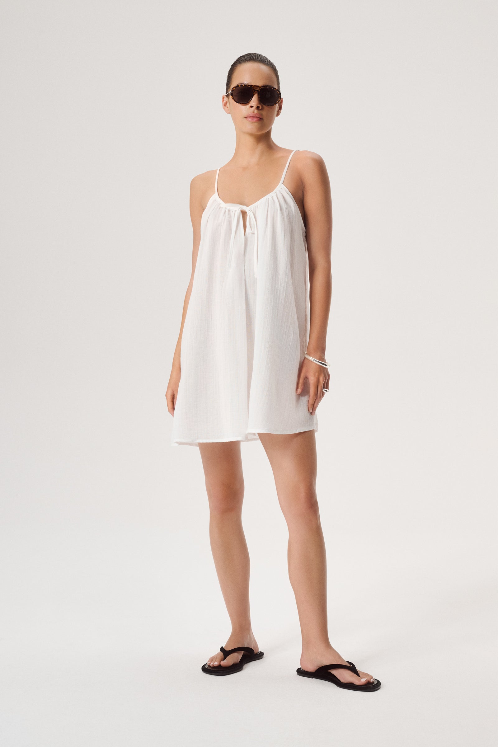 SILVER WHITE MINI KLEID