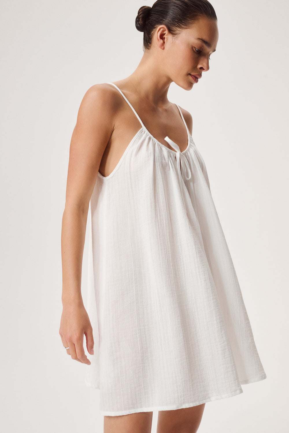 SILVER WHITE MINI KLEID
