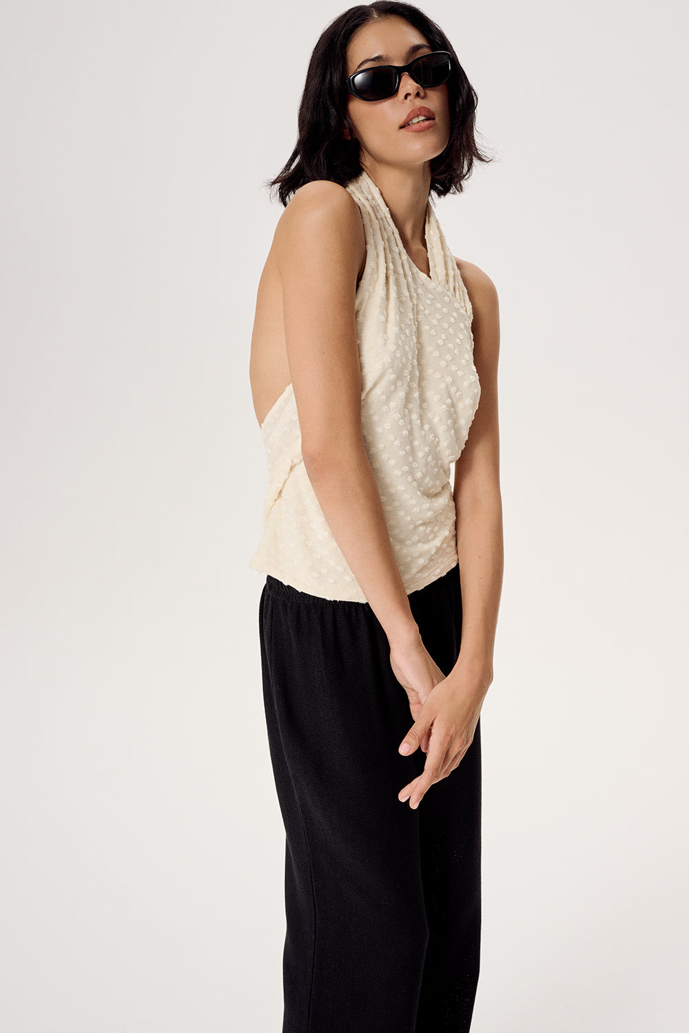 DOTS TOP ECRU