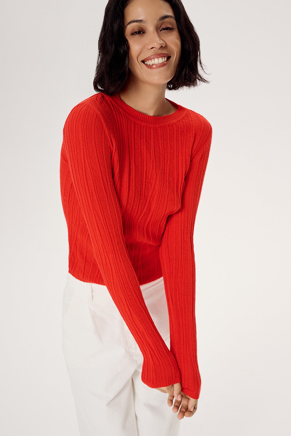 KNITTED LONGSLEEVE BAHIA RED