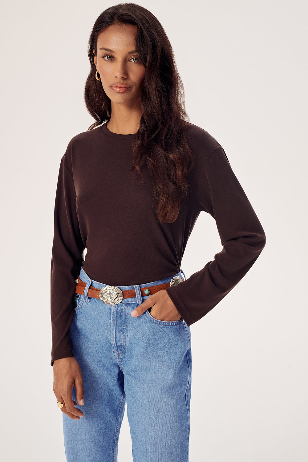 LONGSLEEVE BERRY BROWN