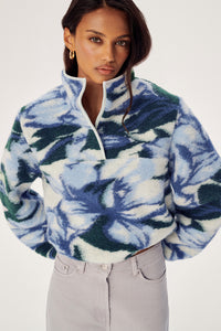 PIU BLUE WOOL SWEATSHIRT