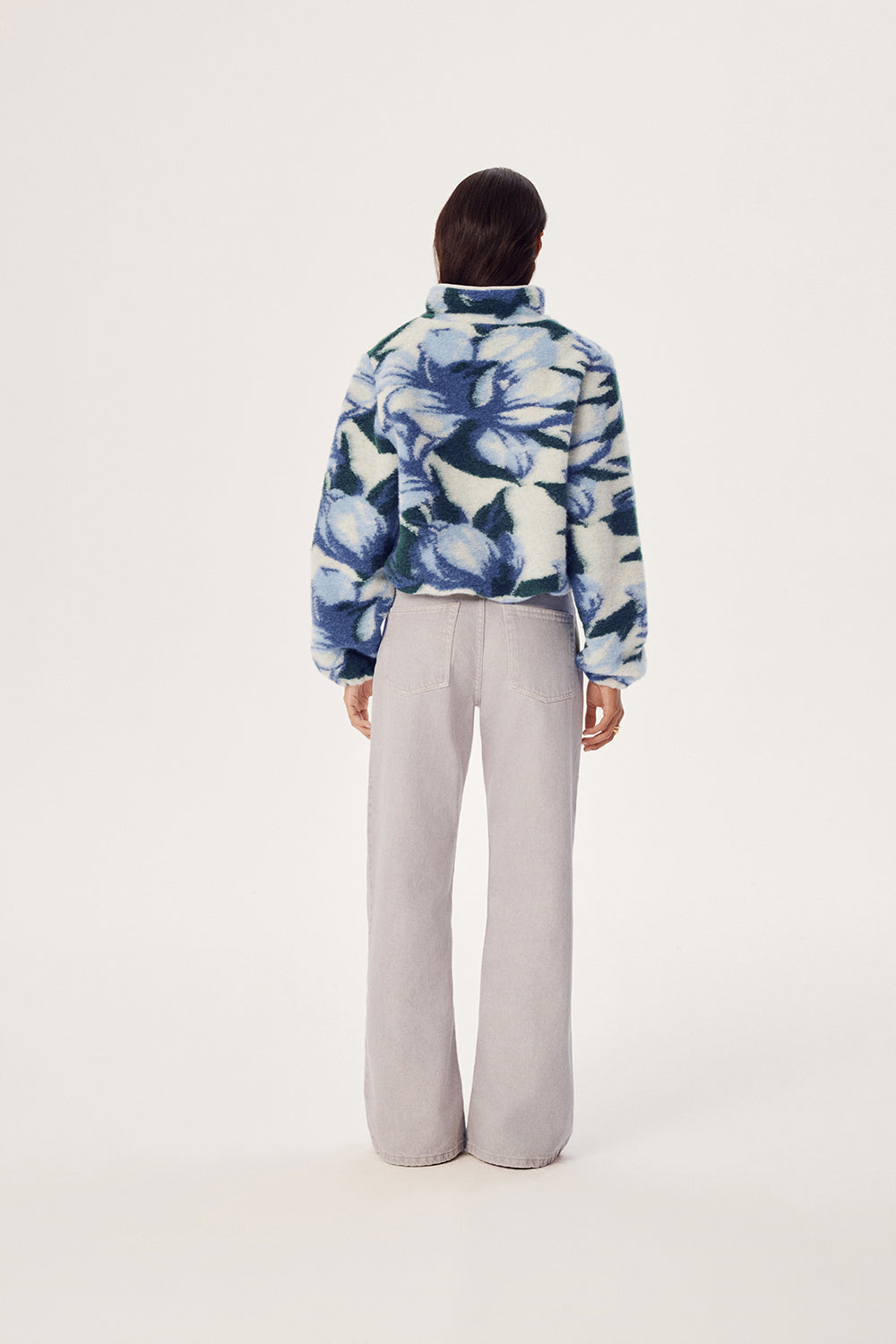 PIU BLUE WOOL SWEATSHIRT