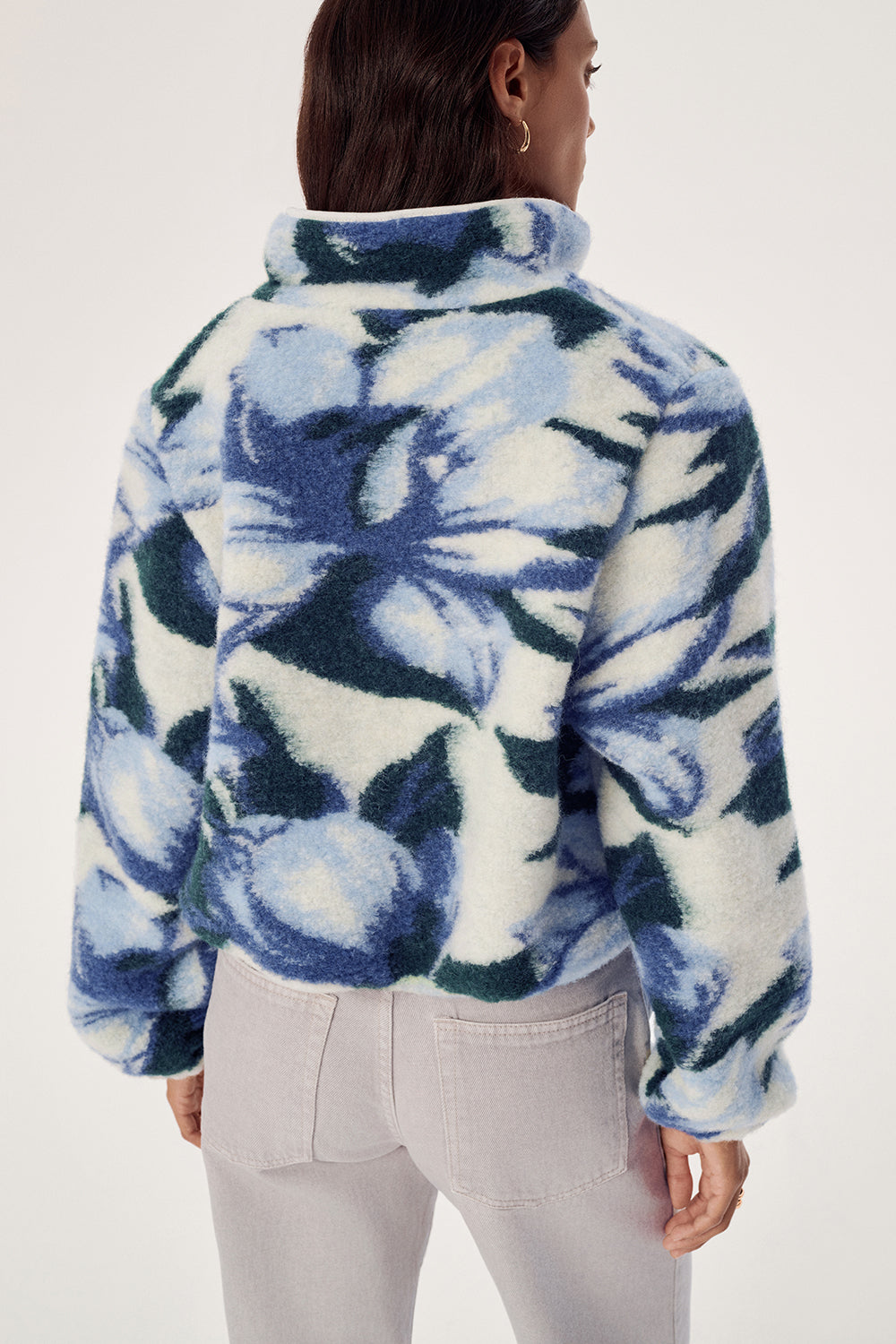 PIU BLUE WOOL SWEATSHIRT