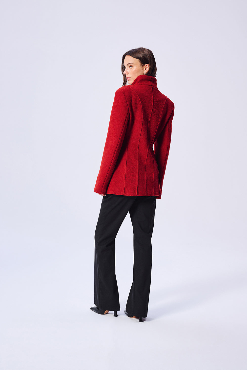MARYNARKA WEŁNIANA SUITS RED
