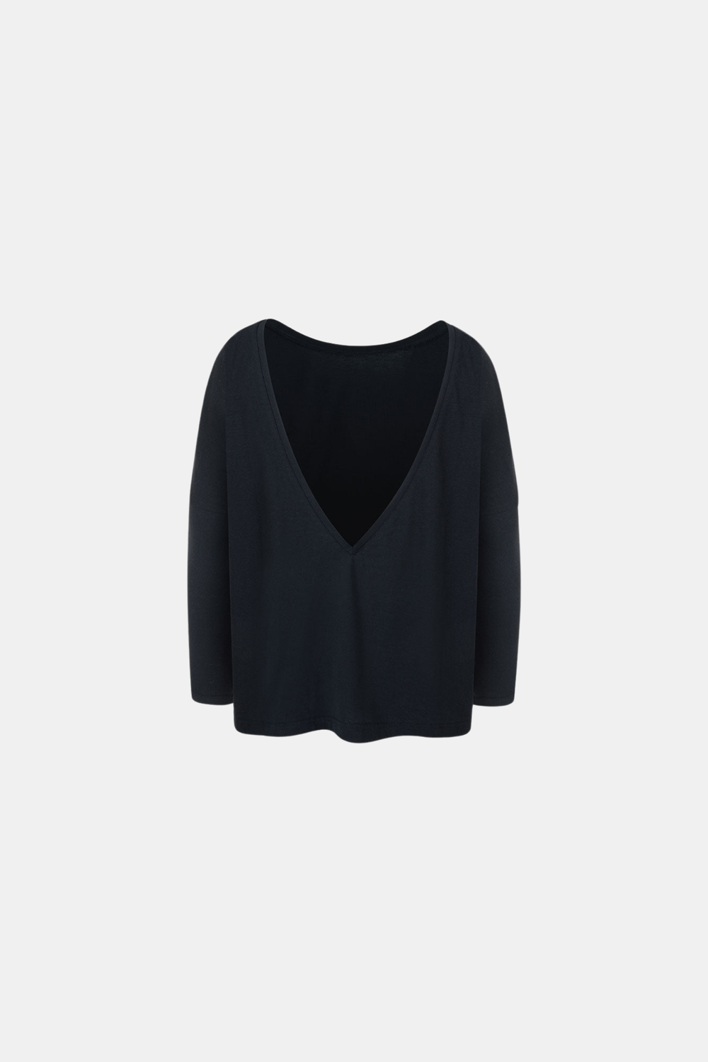 LONGSLEEVE V-BACK  CZARNY