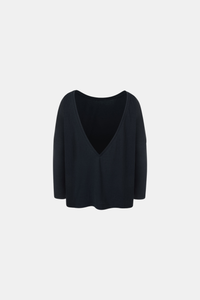 LONGSLEEVE V-BACK  CZARNY