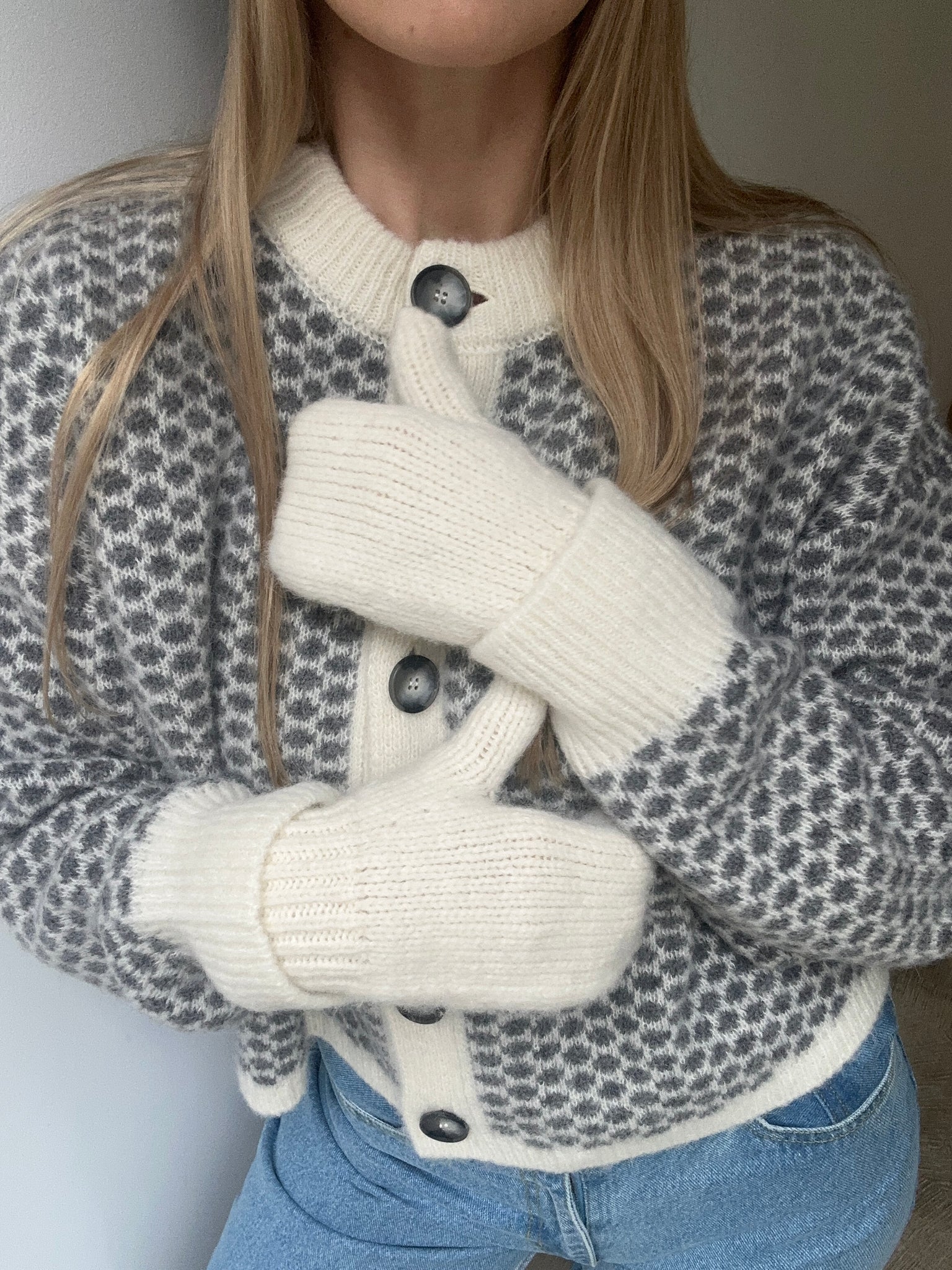 RĘKAWICZKI WEŁNIANE SNUG ECRU