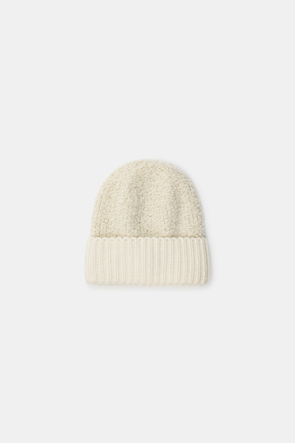 BONNET EN LAINE BUBBLE ÉCRU