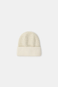 BONNET EN LAINE BUBBLE ÉCRU