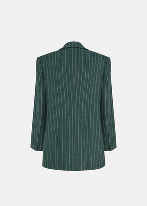 WAY WOOLEN JACKET STRIPES GREEN