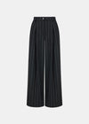 ELLIS WOOLEN PANTS STRIPES BLACK