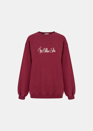 FREEZE WASHED SWEATSHIRT BURGUNDY