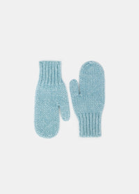 SNUG CHUNKY WOOLEN MITTENS BLAU