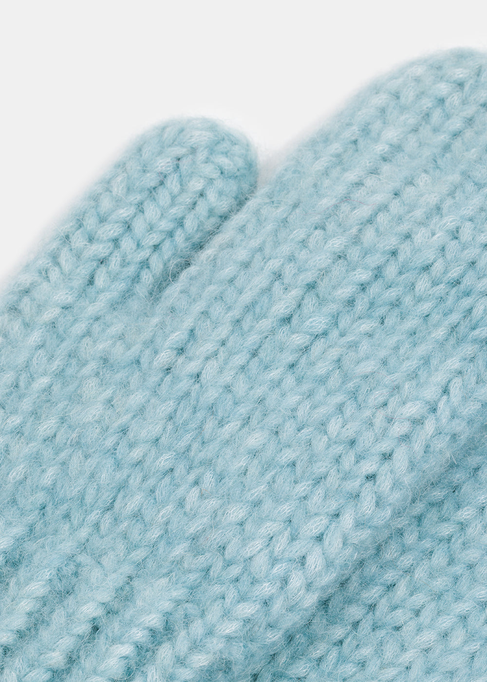 SNUG CHUNKY WOOLEN MITTENS BLUE