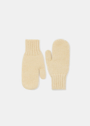 SNUG CHUNKY WOOLEN MITTENS YELLOW
