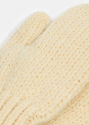 SNUG CHUNKY WOOLEN MITTENS YELLOW