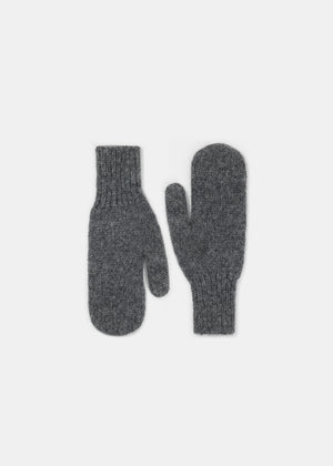 SNUG WOOLEN MITTENS GRAPHITE