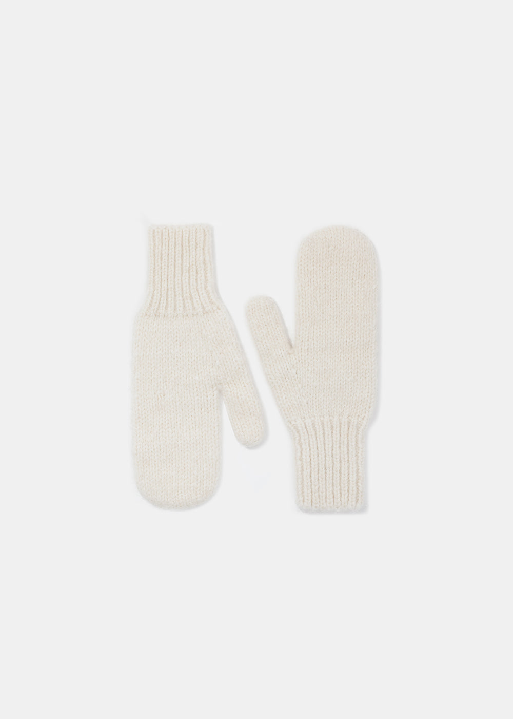 SNUG WOOLEN MITTENS ECRU