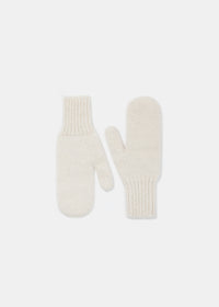 MOUFLES EN LAINE DOUILETTES ECRU