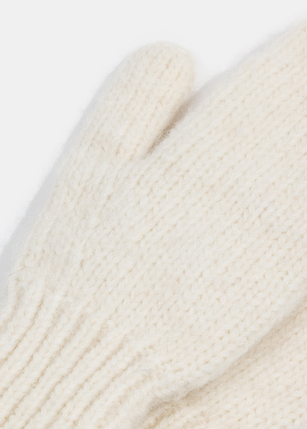 SNUG WOOLEN MITTENS ECRU