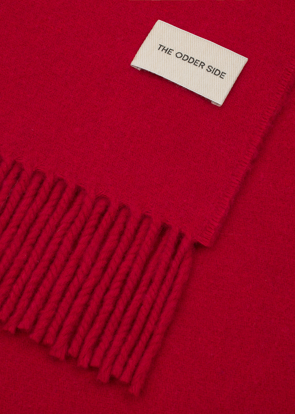 ALL OVER WOOLEN SCARF RED
